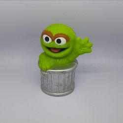 Sesame Street Lot of 5 Plastic Figurines Oscar the Grouch Ernie Multicolor