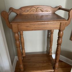 Solid Oak Accent Table