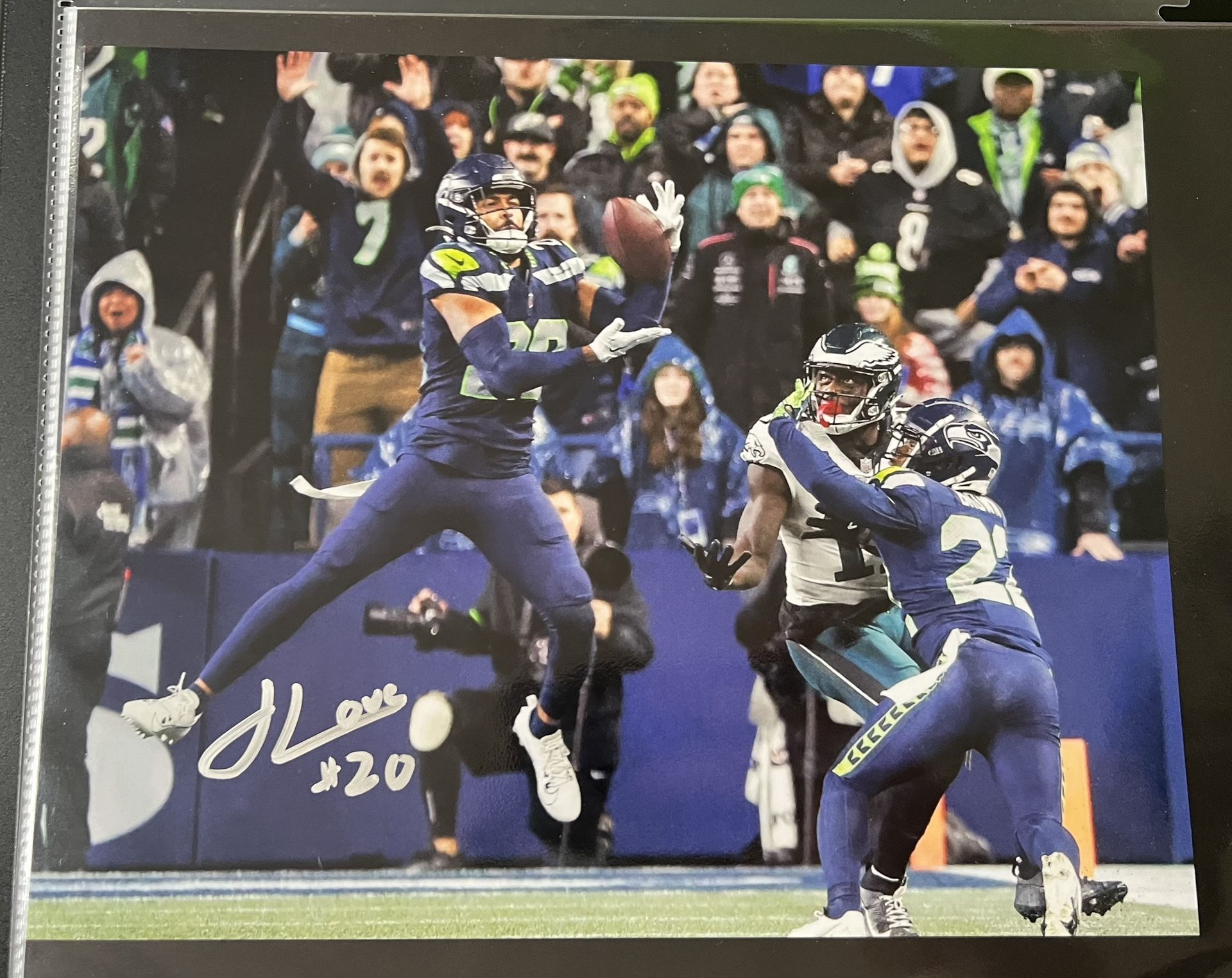 Seattle Seahawks Julian Love Autographed 8x10 Photo