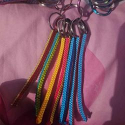 Colorful Lanyard Keychain with Braided Straps.