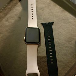 Apple Watch Series 3, Rose, Gold Face, Pink And Black Bands Included