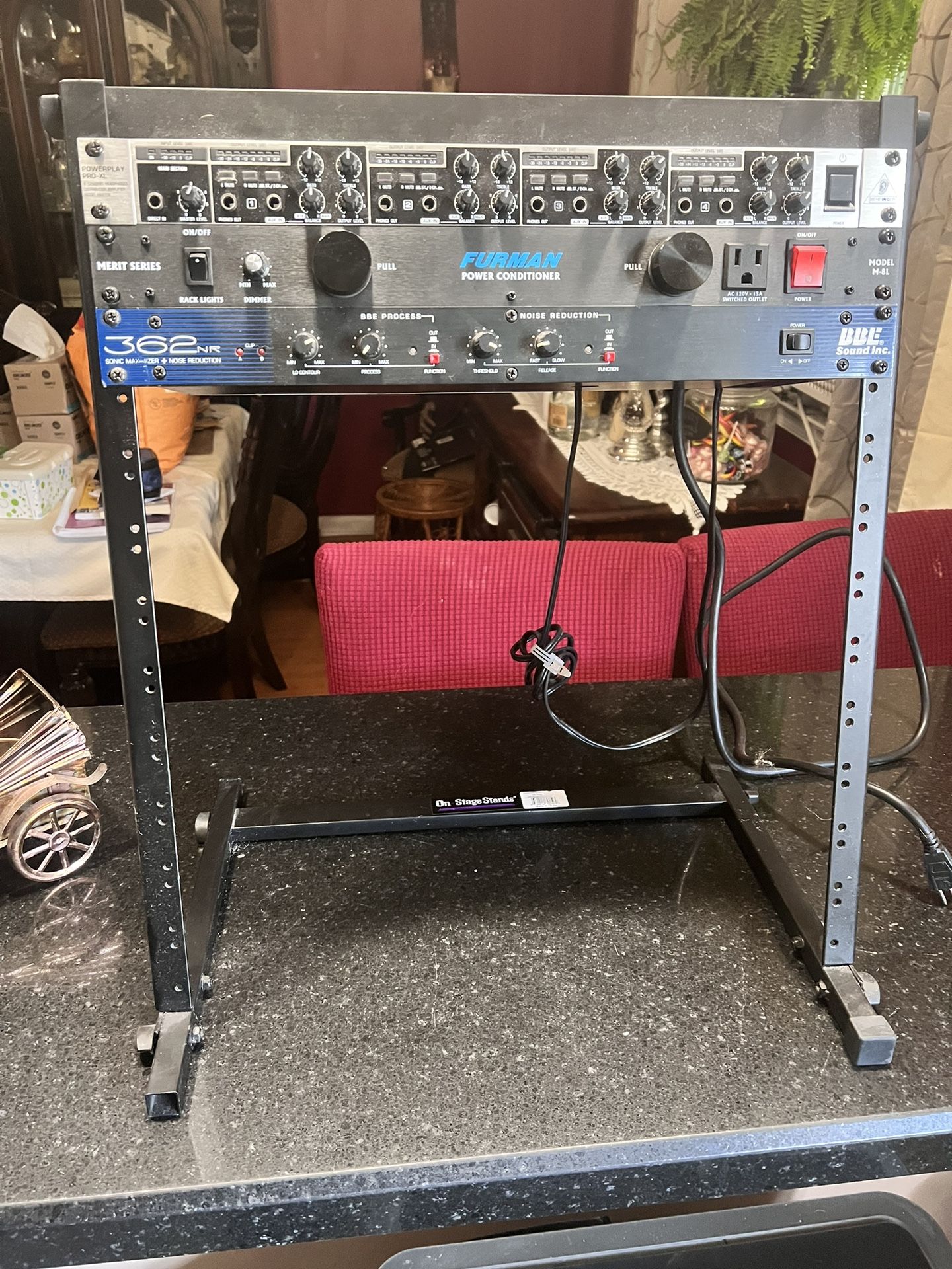 Pro PA rack set up Power Conditioner, Sonic Maximizer noise, Reduction, And Power Play Pro Xl