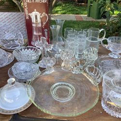 CRYSTAL Everything You See On Photos Over 30 Pieces All For $200 Pick Up SYLMAR