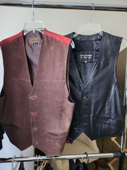 Two Men's Leather (sz Med) Vests – Europe Craft & Wilsons