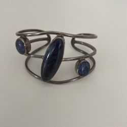 Blue Lapis, Sterling Silver Bracelet