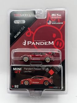 TSM Model 1:64 Scale Pandem Nissan GT-R(R35) Lava Red Die-Cast Model Collectible. 