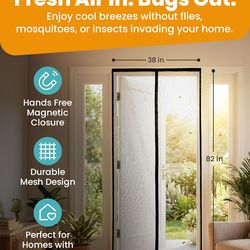 Pet and bug screen door.