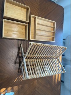 Bamboo Kitchen Organization Set