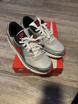 Nike Air Max 90 Shoes "Silver Bullet" University Red Size 9