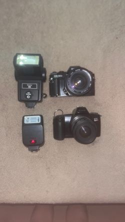 canon camera and ricoh camera