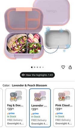 Bentgo Chill Max Leak-Proof XL Lunch Box (Lavender & Peach Blossom)