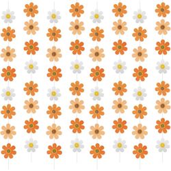 8 Piece daisy Groovy Boho Party hanging banners