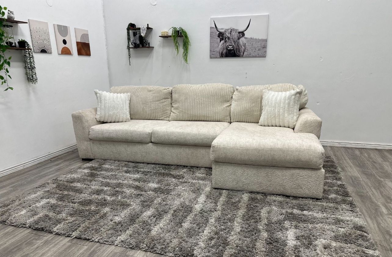 Cream Sectional Couch - Free Delivery