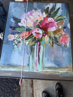 Large floral wall art