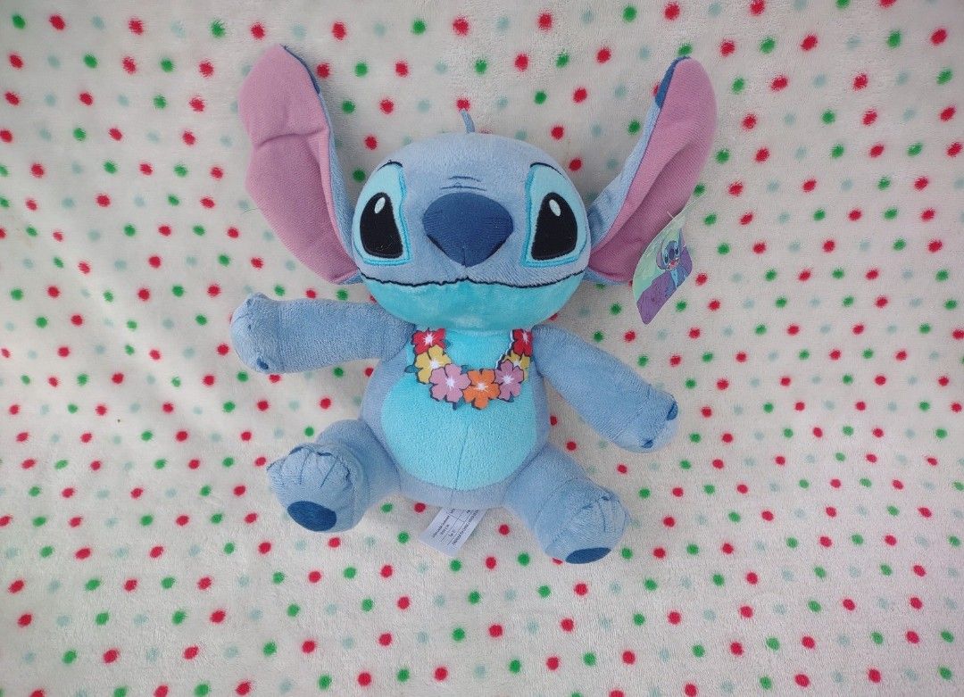 DISNEY 11" LILO AND STITCH PLUSH STITCH ALOHA NEW WITH TAG