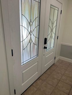 EXTERIOR DOUBLE DOOR IN FIBERGLASS .AVAILABLE IN LEFT AND RIGHT HAND SIZE :72”X 80”  Price $1299