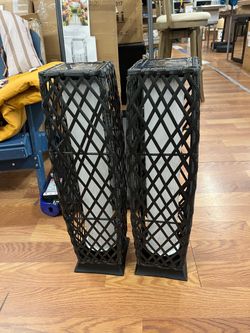 2 Pieces Outdoor Solar Powered Floor Lamps
