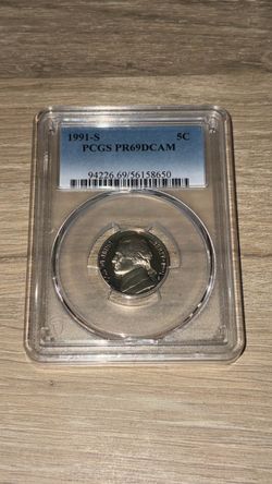 1991-S Jefferson Nickel PCGS Proof-69 DCAM