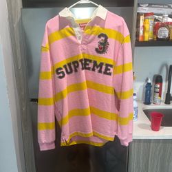 Pink Supreme Rugby Polo  Size Medium -brand New 