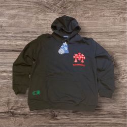 Chrome Hearts XL Triple Red Cross Hoodie 