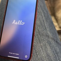 Apple 13 Red iphone plus charger & accessories