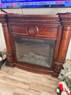 Ornate Cherry Electric Fireplace