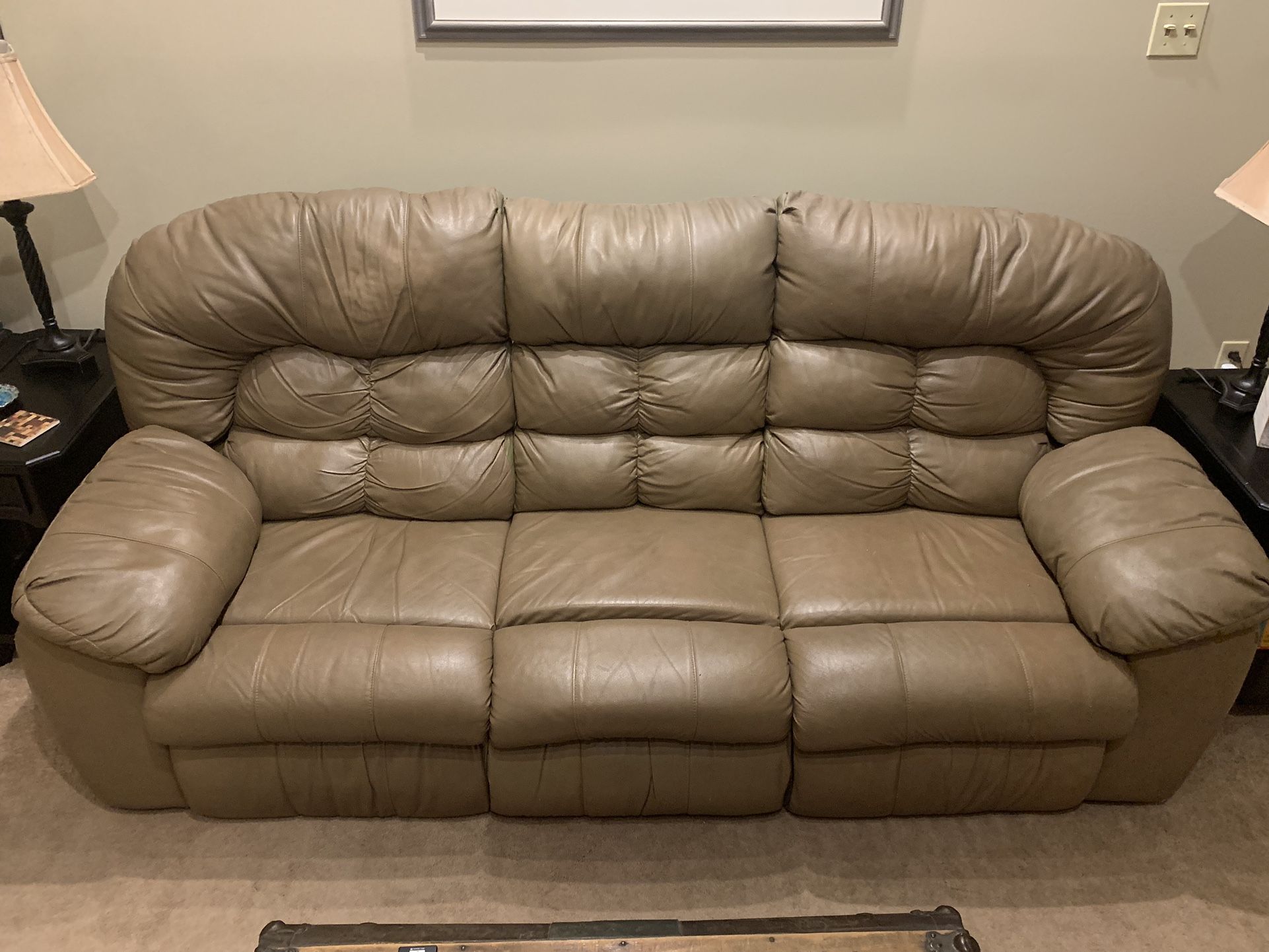 Leather Sofa and Loveseat 