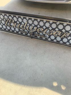 Man cave metal Budweiser sign