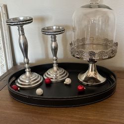 Candle Holders Silver Only 2