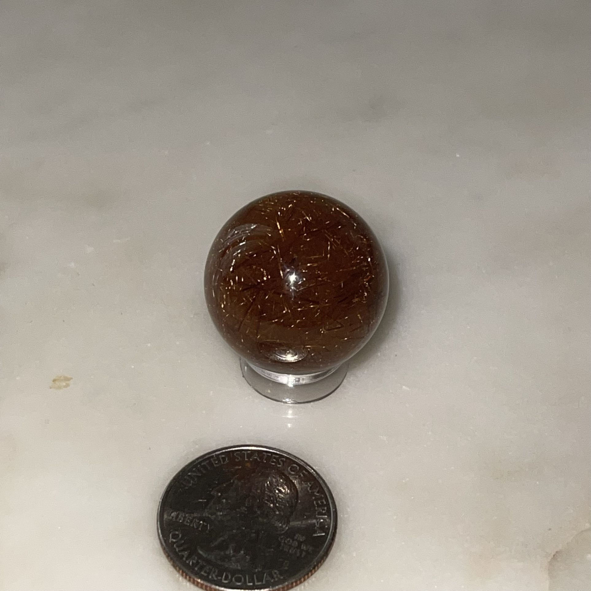 Red Rutilated Quartz Sphere