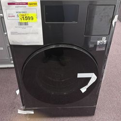 Samsung 5.3 cu. ft. Bespoke Ultra Capacity Vented All-in-One Washer Dryer Combo with Electric Dryer and Al Home in Brushed Black