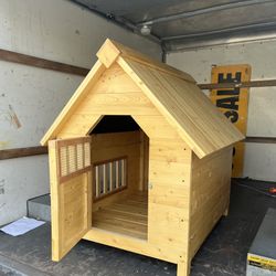 Outdoor Solid Wood Large Dog House