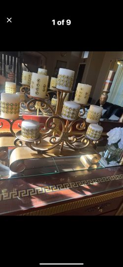 Home Decor 2 Wrought Iron Centerpieces With Candles $40 Gilbert And Ray Rd. Check All Pics And Offers.