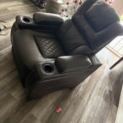 Brown Leather Recliner