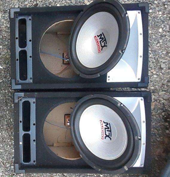 MTX 12" Subwoofers With 2 Loud Boxes and 1 Ready for Your Touch!