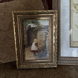 Vintage Paintings with Gilded Frames