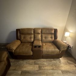 Reclining Sofa Couch And Matching Recliner 