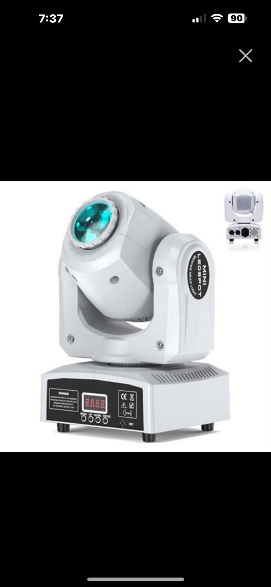 U'King DJ Lights Moving Head & Color 8 GOBO Stage Lighting LED Spotlight by DMX and Sound Activated Control for Wedding DJ Disco Parties Church Live S