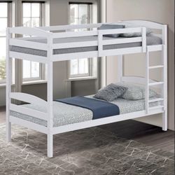 TWIN OVER TWIN BUNK BED ( FREE DELIVERY ) 