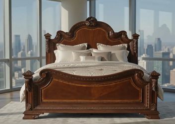 A.R.T Old World Estate King Bed  with box springs and free mattress