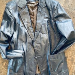 Blue Leather jacket