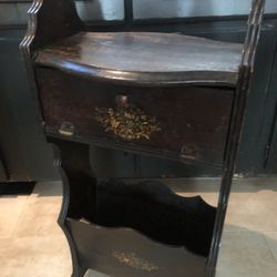 Antique Small Stand With Cubby $75