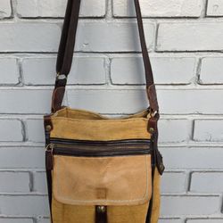 TSD Hemp Canvas Leather Crossbody Bag | Texas Brand | Boho Casual Shoulder Bag