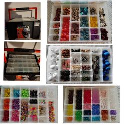 4 Cases Of Beads And Carrying Case
