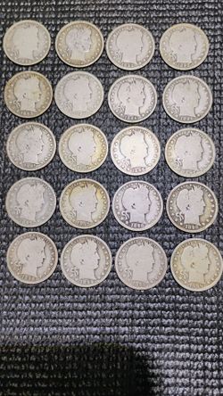 Barber Silver Quarter Coins