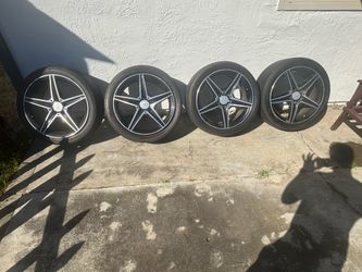 Four (4) Authentic 18-inch Mercedes Benz AMG wheels