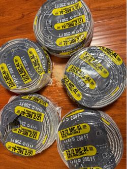 Mc cable 12/2 solid 250 feet each