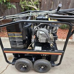 MI-T-M Gas-Powered Pressure Washer: Heavy Duty, Cart, 3,500 psi, 3.3 gpm,  Electric start  gas and diesel  like brand new 