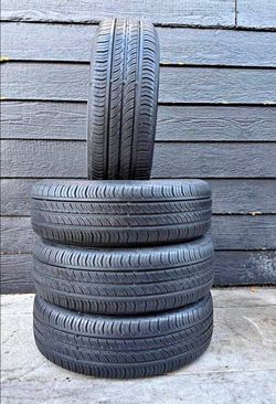 225/65/17 Goodyear vendo un set de llantas usadas excelente condiciones de vida las 4 ✅🤩I am selling a set of used tires, all 4 in excellent living c
