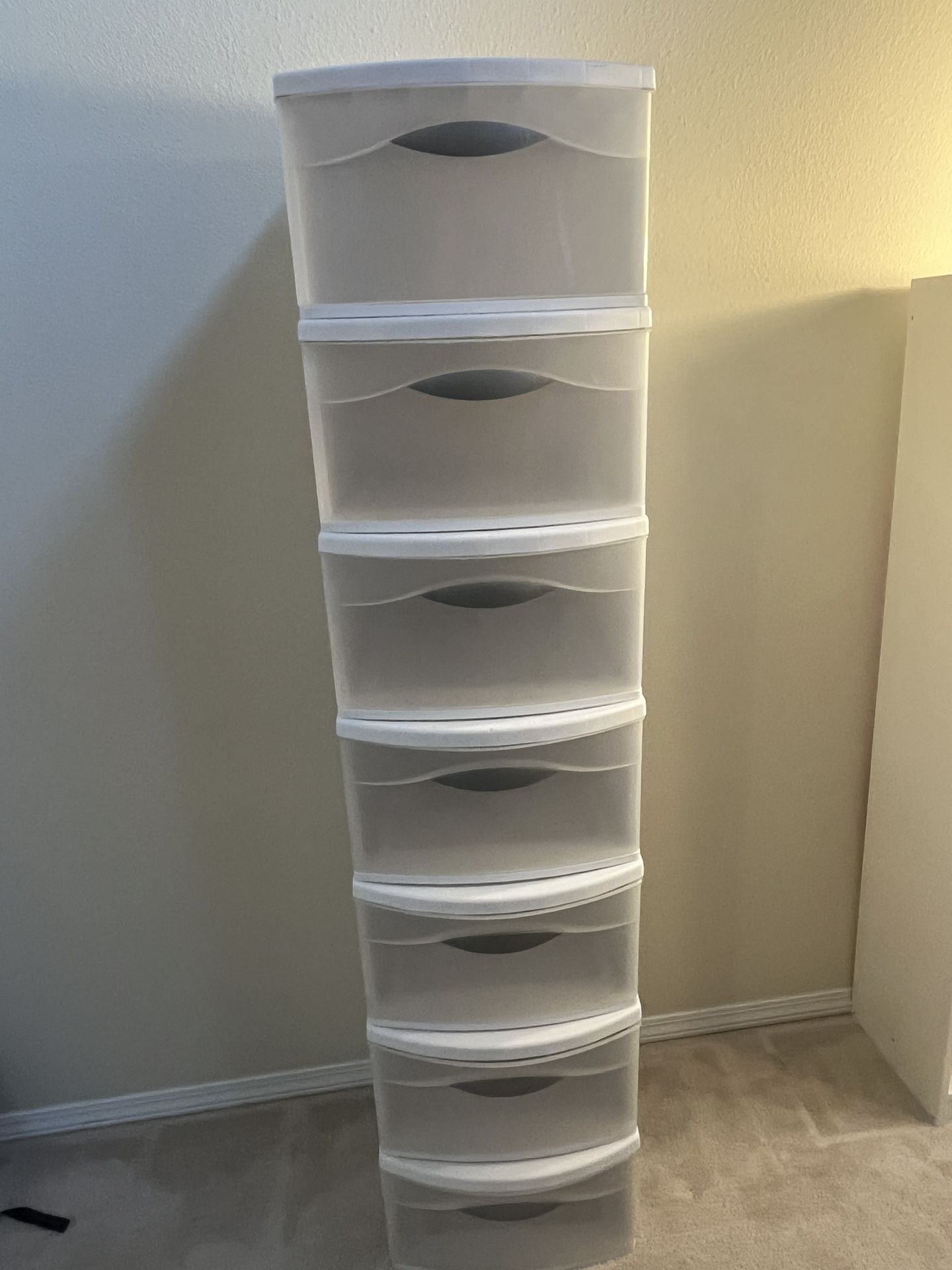 Plastic Drawers x 8